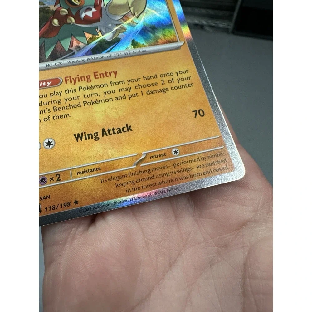 Hawlucha 118/198 ROLLER MARK ERROR - Pokemon‎ Scaret & Violet - Rare Holo - NM